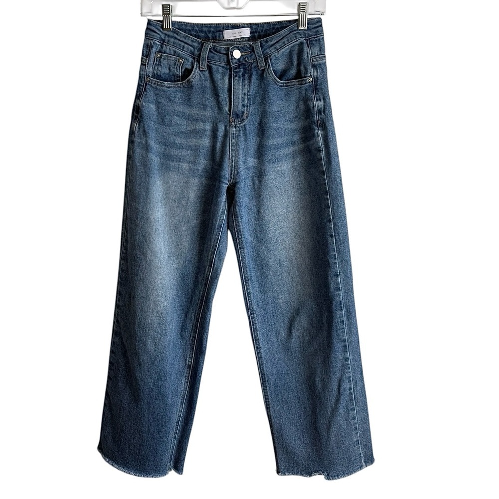 OAK + FORT Baggy High Rise Wide Leg Denim Jeans Size 26
